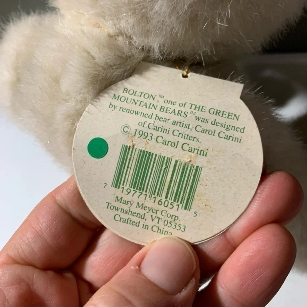 Vtg Mary Meyer Green Mountain Bear BOLTON Vermont Artist Carol Carini Christmas